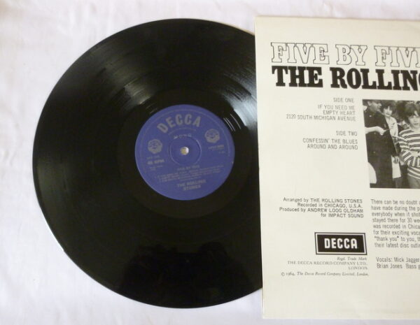 * Rolling Stones 'FIVE BY FIVE', 12 inch, Mono EP Record, in PC - Image 6