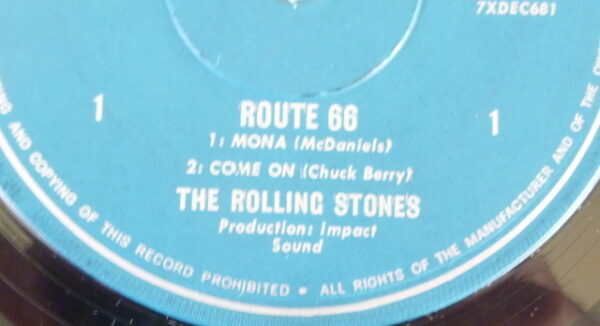 vintage Rolling Stones 'ROUTE 66', EP vinyl Record, DFEA 7521, c.1964 - Image 4