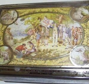 Hemming's 'Captain Phillip proclaims the Colony', Chocolates Tin