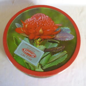 Arnott's 'Waratah', round, 450g. Biscuit Tin, c.1986