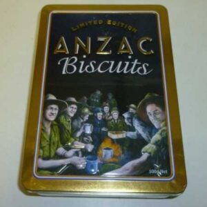 Unibic ANZAC Biscuits (Diggers sharing bickies), 500g. Bis. Tin