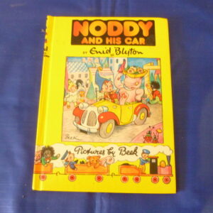 'NODDY AND HIS CAR', by Enid Blyton, Book 3, hard-cover Children's Book, c.1951