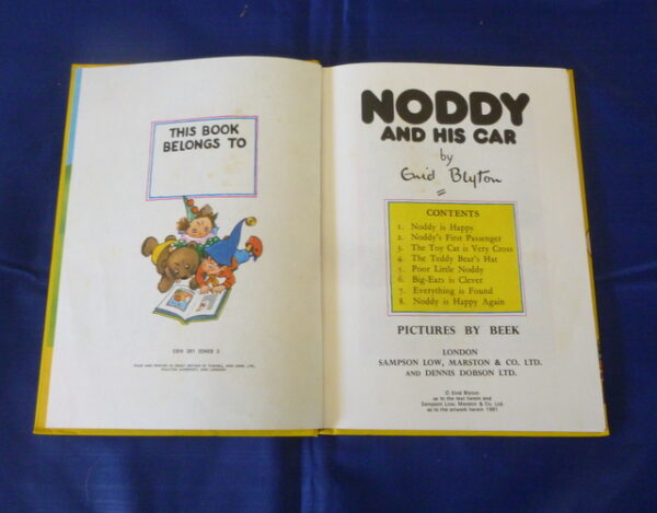 'NODDY AND HIS CAR', by Enid Blyton, Book 3, hard-cover Children's Book, c.1951 - Image 6