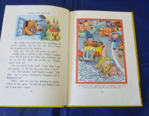 'NODDY AND HIS CAR', by Enid Blyton, Book 3, hard-cover Children's Book, c.1951 - Image 8