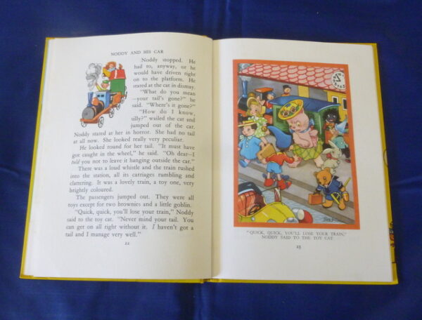 'NODDY AND HIS CAR', by Enid Blyton, Book 3, hard-cover Children's Book, c.1951 - Image 9