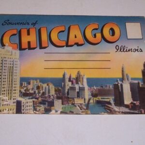 'CHICAGO' Souvenir fold-out Postcards, Deco, x 18, c.1940's