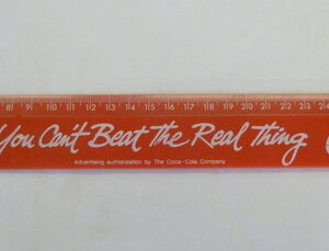 Coca-Cola 'You Can't Beat The Real Thing', red Advertising Ruler, c.1970's