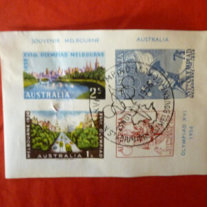 'Melbourne Olympic Games', Souvenir Postage Stamps Sheet, c.1956