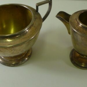 Phoenix brand, Sugar Bowl and Jug, in EPNS