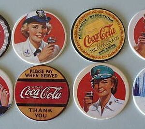 Coca-Cola 'Coke Cap Pogs', Series 2, complete full set of 8