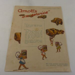 Arnott's 'arnott's "on service", original magazine advert, c.1944 - very rare!