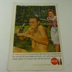 Coca-Cola badge, 'For the pause that refreshes', magazine Advert. c.1960