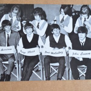 Postcard - 'The BEATLES' having hair manicured, c.1960's
