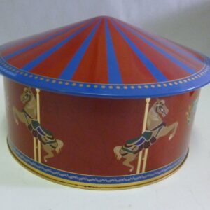 ARNOTT'S 'CAROUSEL TIN', round, 360g. Biscuit Tin, c.2008