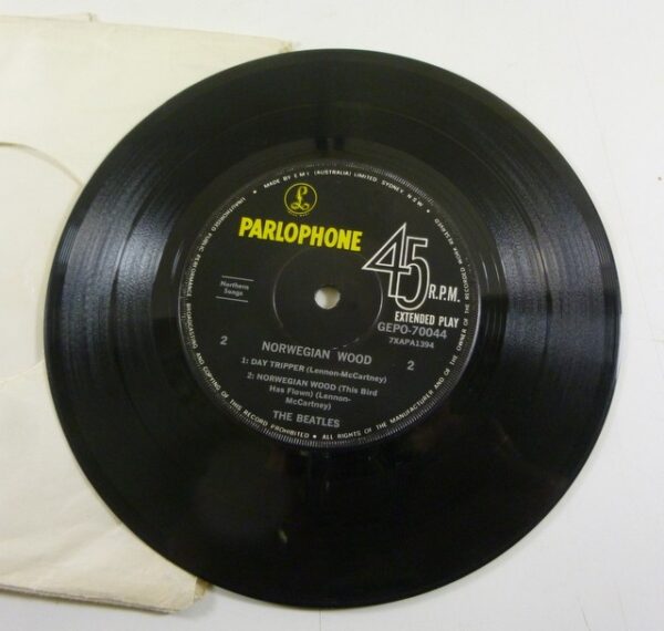 * BEATLES 'NORWEGIAN WOOD', EP Record, in PC, AU c.1968 *