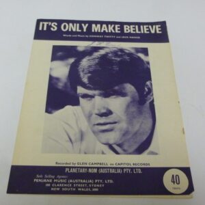 'It's Only Make Believe, by Glen Campbell, Sheet Music Score, c.1960's