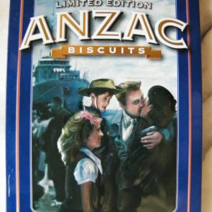 Unibic ANZAC Biscuits 'The Return', Aust'n edition, 500g. Bis. Tin + mug
