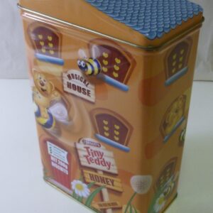 ARNOTT'S Tiny Teddy HONEY, 'Musical HOUSE', 200g. Music Biscuit Tin