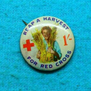 Badge - 'RED CROSS', 1/- tin-back Badge, c.1940's
