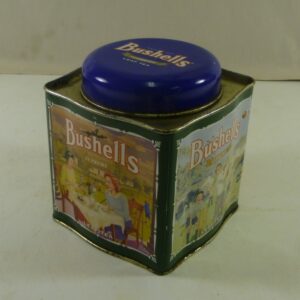 Bushells 'Australian Communities', blue on green, 250g. Tea Tin