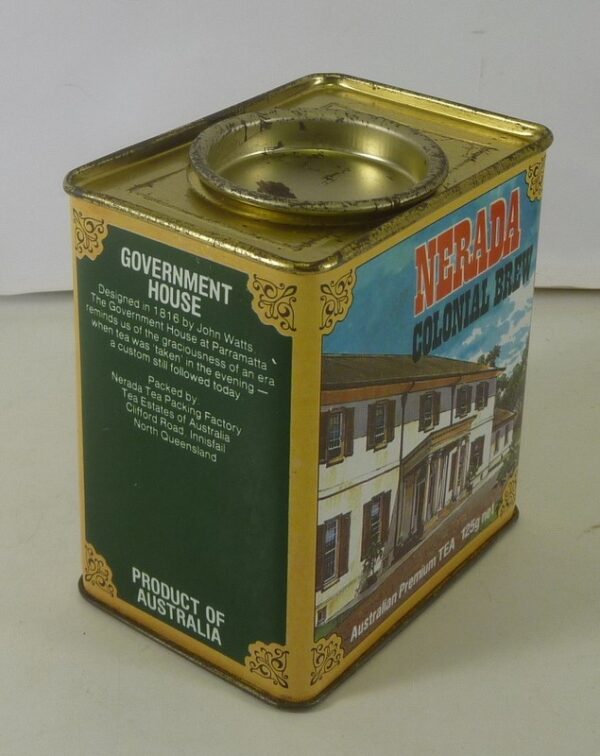 NERADA 'COLONIAL BREW', rect. 125g. Premium Tea Tin