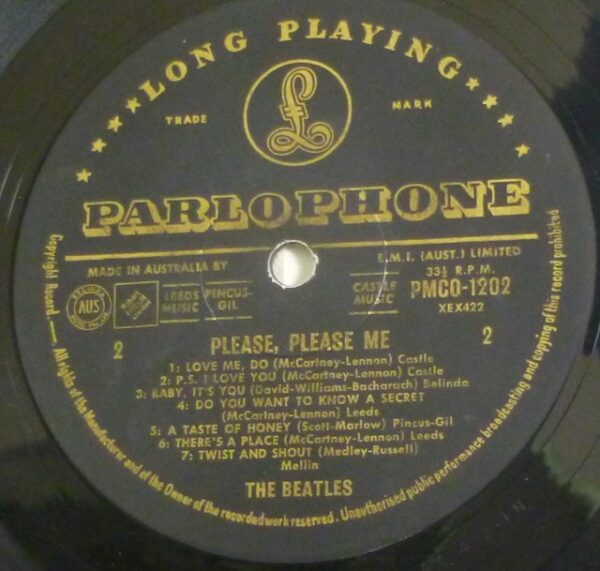* BEATLES 'PLEASE PLEASE ME', stereo LP Record, s on b, c.1963 * - ?? image
