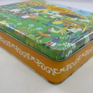 vintage Arnott's French Art series 'Village Celebration', 900g. Biscuit Tin, c.1979