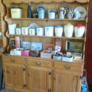 vintage Retro Kitchen Dresser, 3-door/drawer, in Pine, c. 1960's