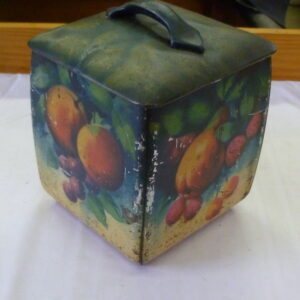 vintage Arnott's 'Fruit Jar Series', 16 ozs. Biscuit Caddy Tin, c.1930's