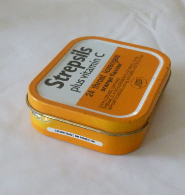 Boots brand, Strepsils Lozenges, orange & white Tin, c.1970's ` - Image 3
