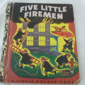 'FIVE LITTLE FIREMEN', hard-cover Little Golden Book, c.1960's