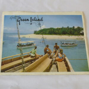Postcard 'Souvenir of Green Island, Qld', 15 fold-out photos, c.1950's