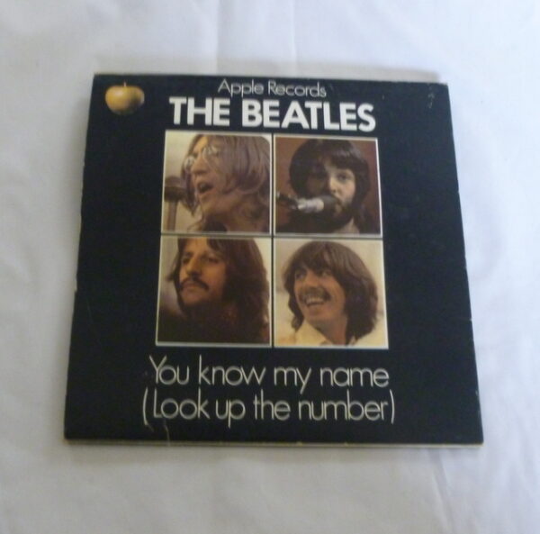 vintage BEATLES 'Let It Be' and 'You Know My Name', Single vinyl Record, c.1970 - Image 3