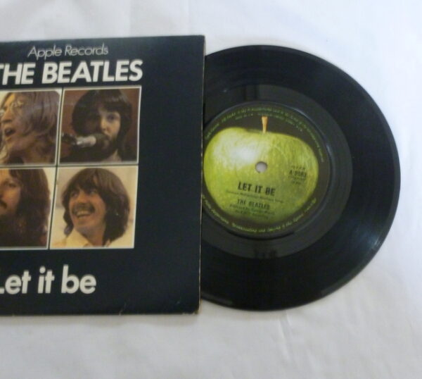vintage BEATLES 'Let It Be' and 'You Know My Name', Single vinyl Record, c.1970 - Image 4