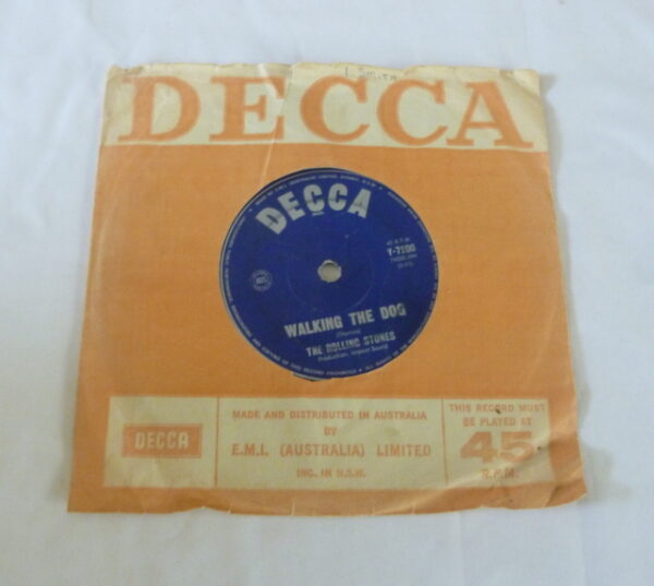 vintage Rolling Stones 'Under the Boardwalk' and 'Walking the Dog', vinyl Single Record, c.1965