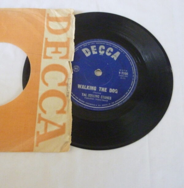 vintage Rolling Stones 'Under the Boardwalk' and 'Walking the Dog', vinyl Single Record, c.1965 - Image 4
