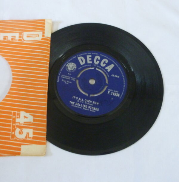 vintage Rolling Stones 'It's All Over Now' / 'Good Times, Bad Times', vinyl Single Record, c.1964 - Image 4