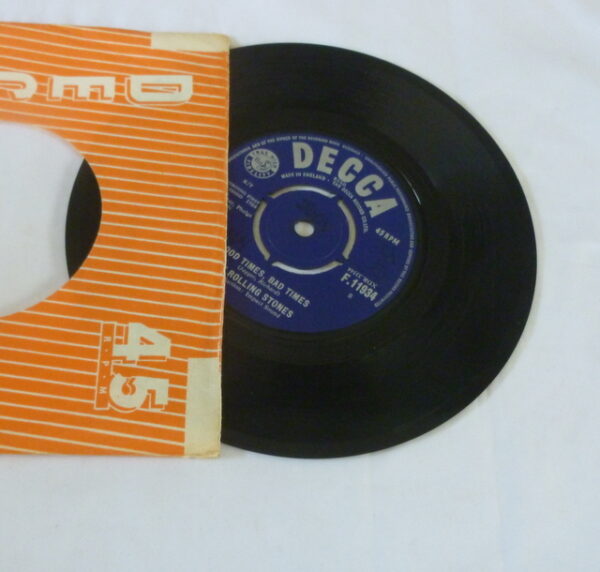 vintage Rolling Stones 'It's All Over Now' / 'Good Times, Bad Times', vinyl Single Record, c.1964 - Image 5