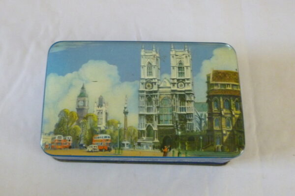 BLUE BIRD TOFFEE, 'Westminster Abbey', rectangular Toffee Tin, c.1960's - Image 3