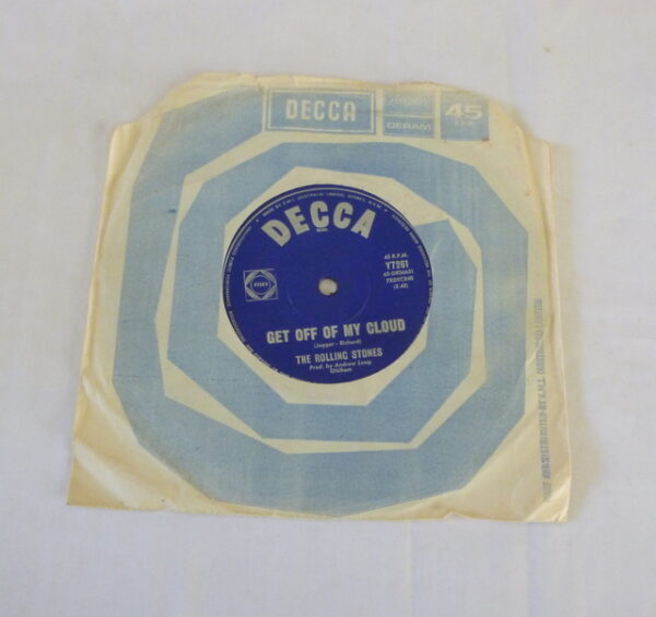 vintage Rolling Stones 'Get Off My Cloud' and 'I'm Free', vinyl Single Record, c.1965