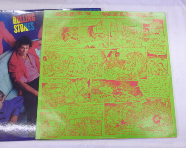 vintage Rolling Stones 'DIRTY WORK', LP vinyl Record, AU c.1986 - Image 7