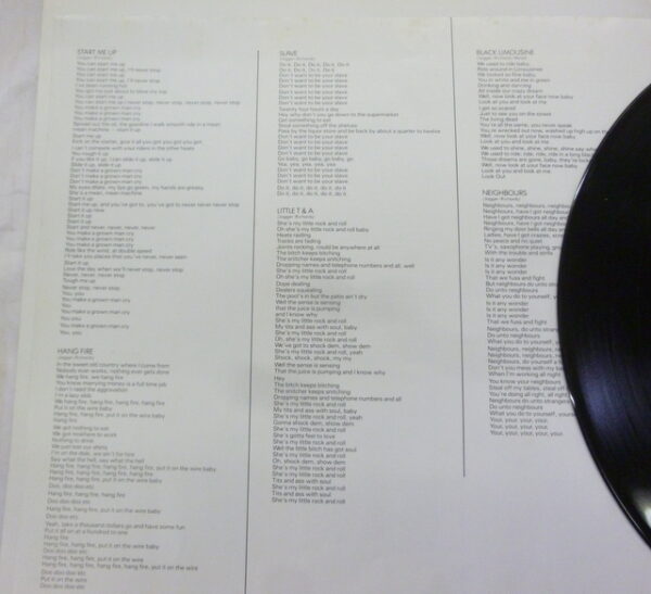 vintage Rolling Stones 'TATTOO YOU', vinyl LP Record, AU c.1981 - Image 5