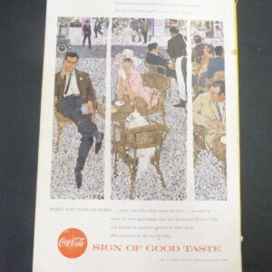 Coca-Cola, 'When You Come To Paris ....', original magazine Advert, c.1957