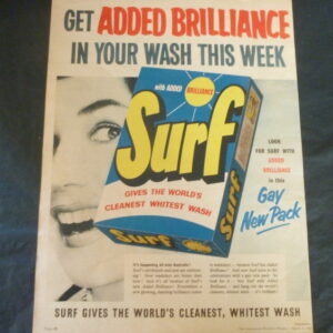SURF Washing Powder, original magazine advertisement, c.1960