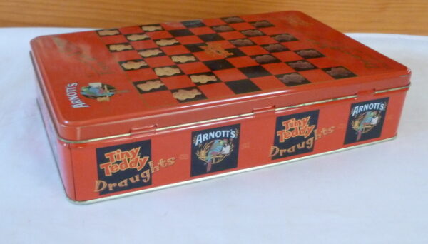 Arnott's Tiny Teddy, 'Fun and Games, Draughts', rect., 500g. Biscuit Tin, c.2000 - Image 3