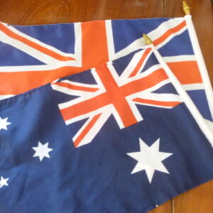 an Australian and a Great Britain National Flag, each is 450 x 300mm