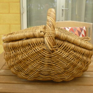 Picnic Basket, medium, rare shape, in cane