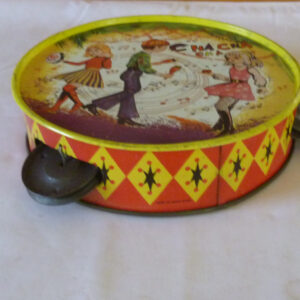 vintage 'Cha Cha Cha Dancing' Tambourine, Child's Musical Toy, c.1960's