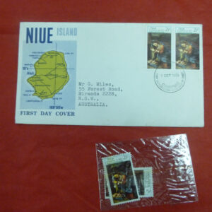 NIUE Island Postage Stamps, 'Christmas 1970' First Day Cover  + extras, c.1970