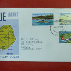 NIUE Island Postage Stamps, 'Opening of Niue Airport, 1970' First Day Cover  + extras, c.1970